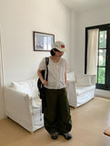 Hutin Nylon Cargo Wide Pants