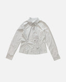 Velour tie stripe shirt