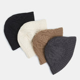 Cable knitting bucket hat