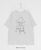 Ritsuka Dog Printing Loose Fit Short Sleeve Tee
