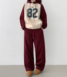Two-Way Thick Brushed Lining Wide Jogger Cut Wide Banding Training Pants