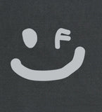 Small Drawing Smile Pigment Short Sleeve T-shirt Gray Logo