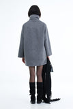 Riven high neck half coat