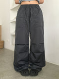 [A/M]Miran Nylon String Pintuck Wide Pants