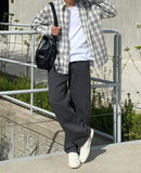 USA Cotton Curved Wide Pants