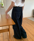 Diman Stitch Banding Cargo Denim Pants