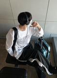 Oblique side zipper nylon pants