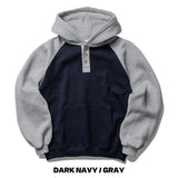 Nomad Two Tone Button Hoodie