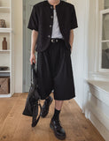 Lux stripe bermuda slacks
