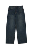 Sand brush wide denim pants