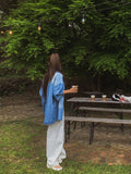 Summer Washing Denim Short Sleeve Shirt