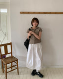 Ennew Crop Hood Short Sleeve Shirt