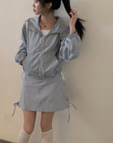 Heard nylon strap mini skirt