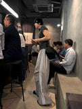 [UNISEX] Metal Track Wide Nylon Pants