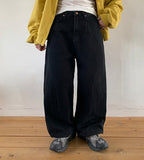 Ticob Black Blue Balloon Denim Pants