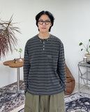 Quen ST Pigment Henley Neck T-Shirt