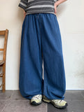 Celmo Summer Cool Banding Denim Wide Pants