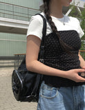 Kaon Two Belt Leather Big Shoulder Bag