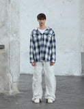 Ombre Check Western Hood Shirt