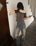 Suke Vintage Washing Denim Pants