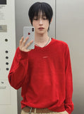 Air V-neck Linen Long Sleeve Knit