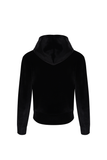 LOGO HOOD VELVET JACKET
