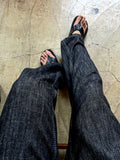 Deept Cool Linen Wide Denim Black