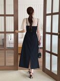 Elvi See-through Layered Half-Neck Blouse