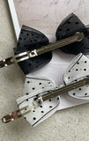 Piano dot ribbon hairpin