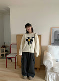 Ikind flower round knit