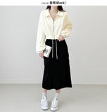 Sweat Cargo Long Skirt