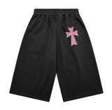 DOT CROSS Embroidery Bermuda Pants