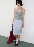 BLOOM FRILL MIDI SKIRT