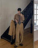 Contour two pintuck wide slacks