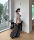 Kohyo Summer Embroidered Shirring Short Sleeve Blouse
