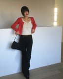 Clun Stripe Span Bootcut Denim Pants