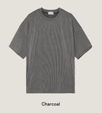 Pleated overfit short sleeve tee