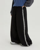 [BAONHAUS] Recock frill banding wide jogger pants