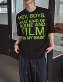 Film Lettering Oversized Short Sleeve T-shirt