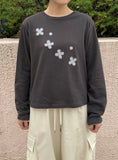 [BAONHAUS] Comcard Flower Patch Round Long Sleeve Tee
