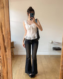 Seize Back Pocket Slim Bootcut Denim Pants