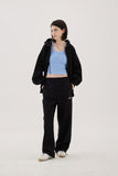 Overful Crop Sweat Hood Zip Up