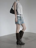 Klev Scarf Set Wrinkle Sleeveless