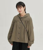 [BAONHAUS] Poche Shirring Hood Jacket