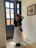 Deloin Pintuck Banding Balloon Long Skirt