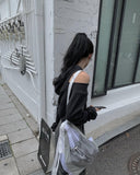 Kerum Washed Long Denim Skirt