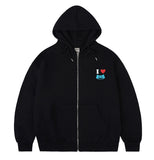 [UNISEX]I LOVE OF Hood Zip-Up