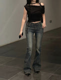Cut Washing Bootcut Denim