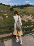 Cotton Snap String Bermuda Pants