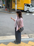 Nenbi banding wide denim pants